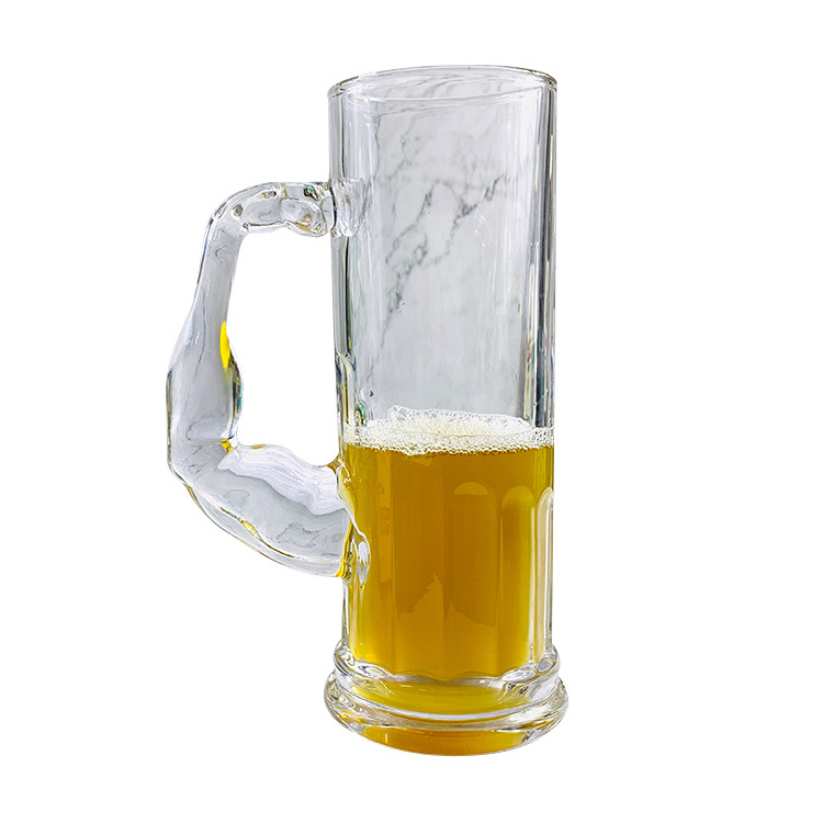 Giant Inflat Mug Organic Glass Beer Bottle Cup With Handle Glass Beer Mug