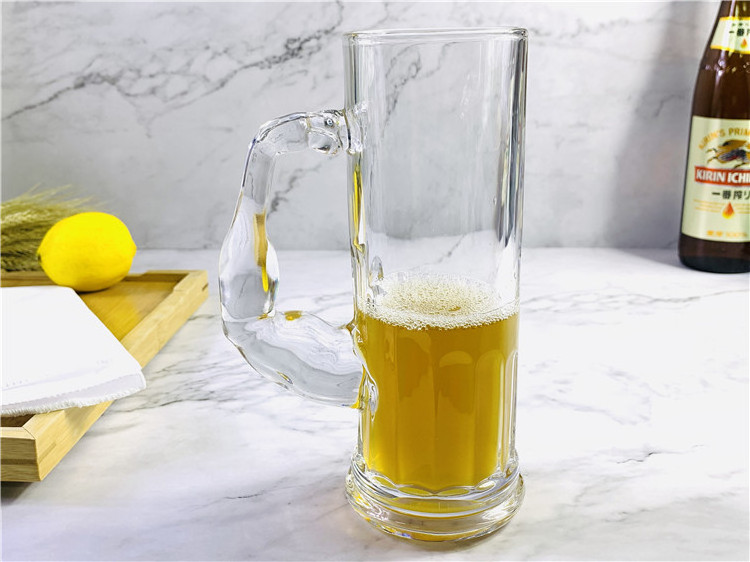 Giant Inflat Mug Organic Glass Beer Bottle Cup With Handle Glass Beer Mug