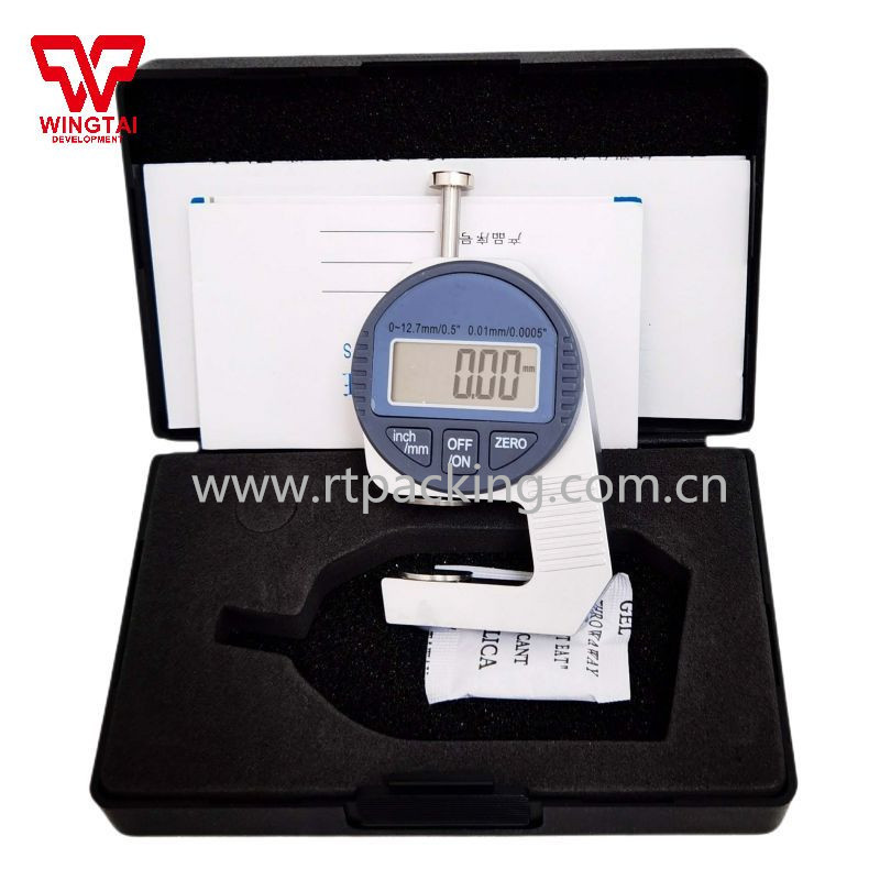 Semi-circle Probe BYC01 Mechanical Digital Display Thickness Gauge Meter Measuring Instrument Range 0-12.7mm Resolution 0.01mm