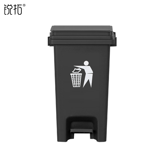 Plastic 15L indoor hotel room dustbin and 15L trash bin plastic waste basket and Household Step on 15l plastic waste bin