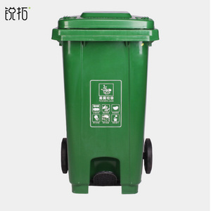 Best price hot sale 100 120 240L plastic garbage rubbish trolley with pedal