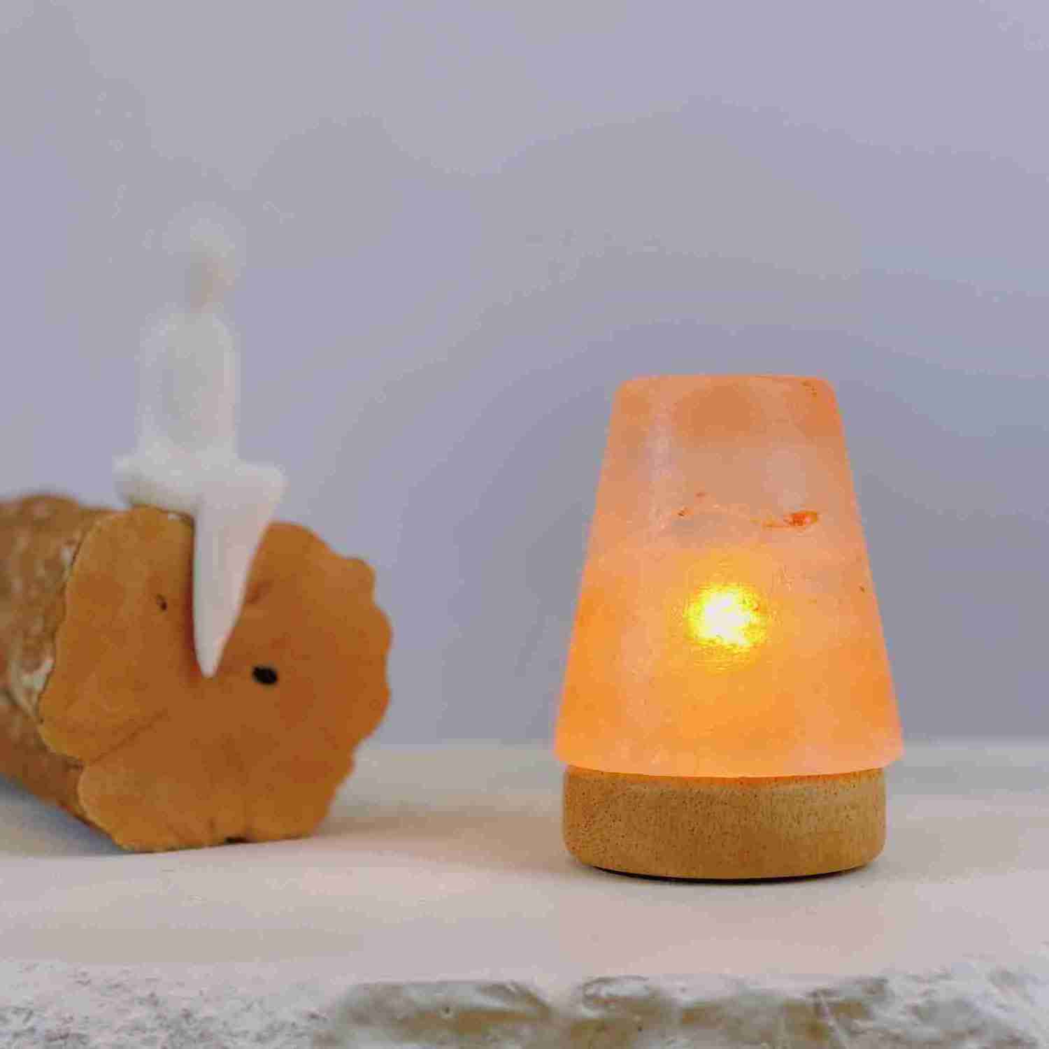 RTRLED USB Customized Shaped Himalayan Salt Crystal Lamp 5V 1 Pound Unique Shaped Halogen Nightlight Decorative Table Lamp