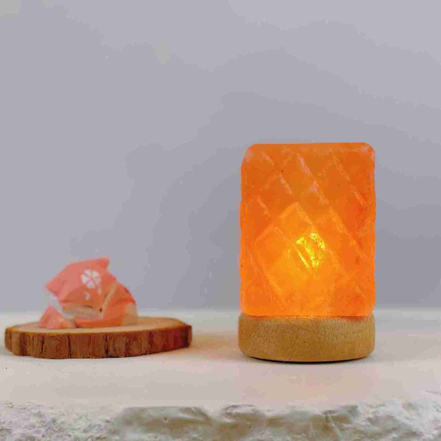 RTRLED 2024 5V 5W 3 Inches Special-shaped Himalayan Salt Lamp Halogen Desk Lamp Soft Glow Night Light