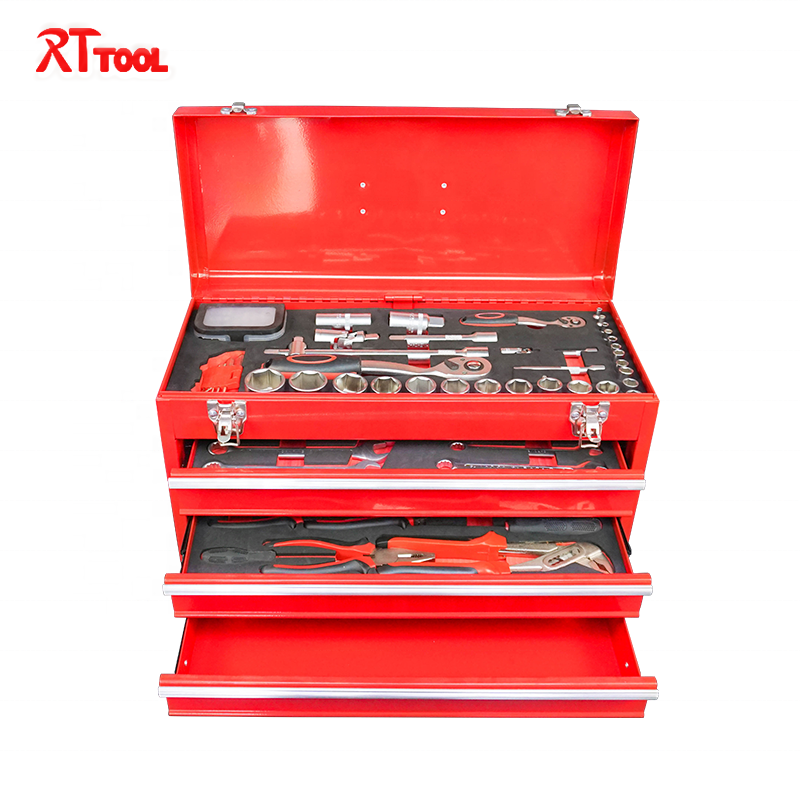 RTTOOL socket and wrench of stainless steel combination mechanical tool set box