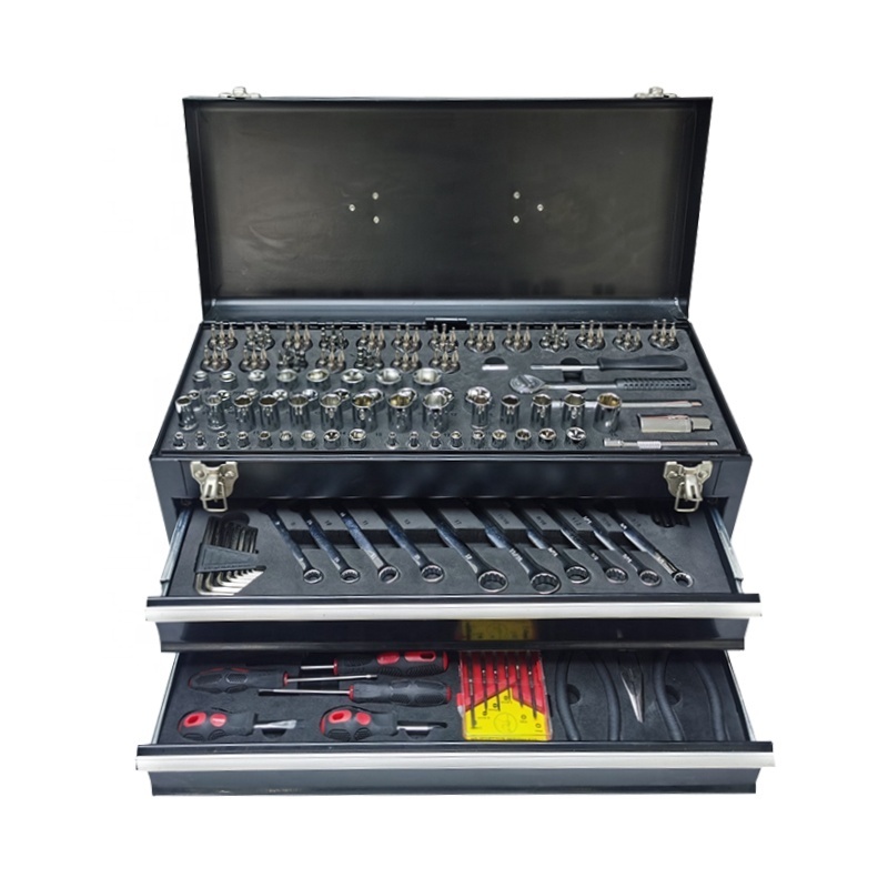 RTTOOL socket and wrench of stainless steel combination mechanical tool set box