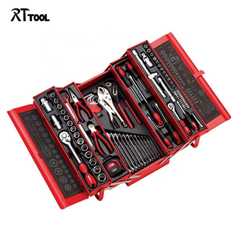 RTTOOL socket and wrench of stainless steel combination mechanical tool set box