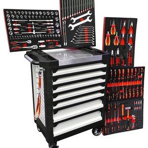 181pcs Professional 72 inch Storage Tool Cabinet With Hand Tools Garage Repair Tools