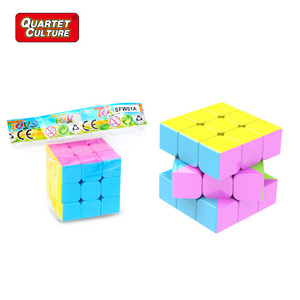 Hot Selling Educational Toys Cube,3x3x3 Stickerless Magic Cube(pink) Magic Puzzle Cube in Bags Unisex ABS Ruiteng Magnetic 67g