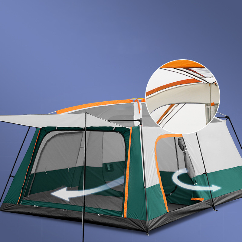 Customizable Size 2 Bedrooms 1 Living Room Outdoor Camping Tents Extra Large Waterproof Family Picnic Camping Foldable Tents