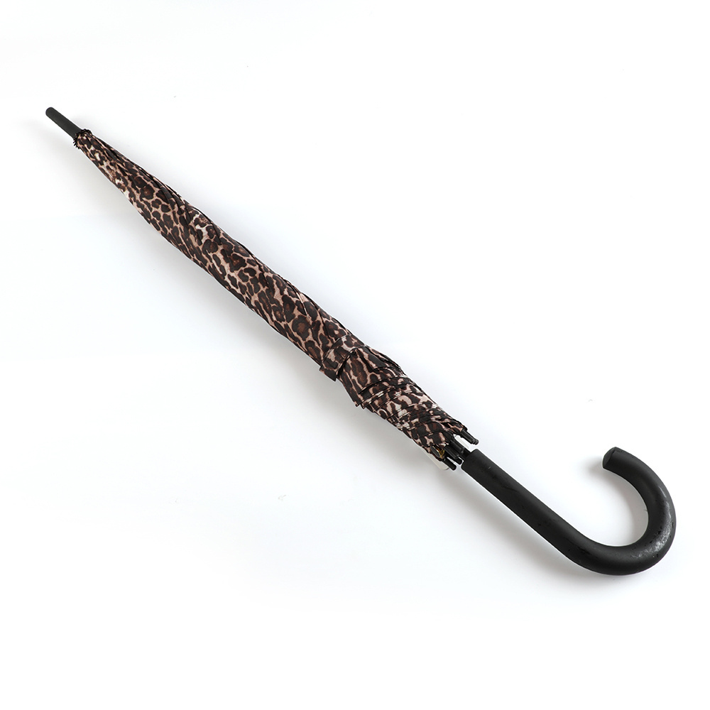 Fashion style Leopard Print straight umbrella with 8k for women