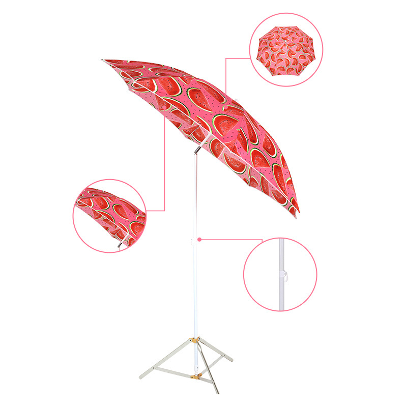 Promotion custom watermelon printing outdoor umbrella big size beach sun parasol garden patio umbrella high quality