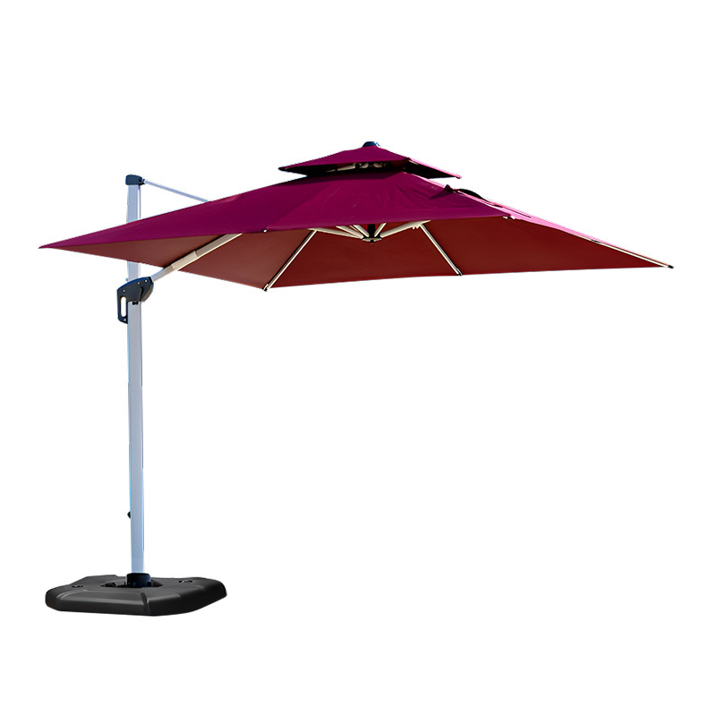 High quality waterproof double canopy outdoor patio umbrella big size garden aluminum cantilever umbrella sunshade windproof