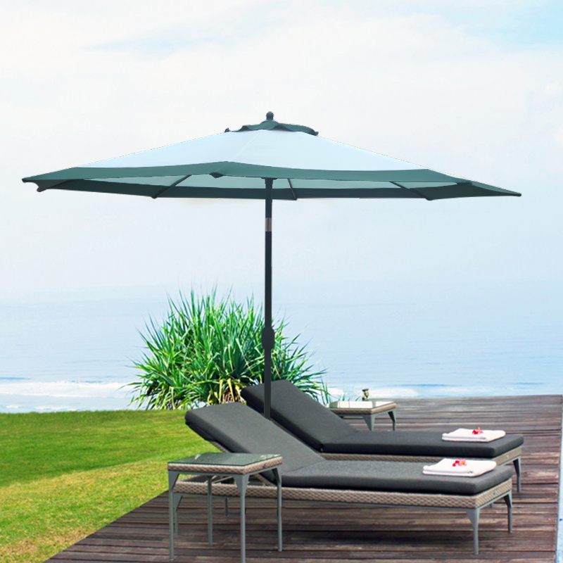 Customized Hot Selling Luxury Splice 3m 8-Bone All Iron Rocker Umbrella Mid Pillar Outdoor Sunshade Park Umbrella