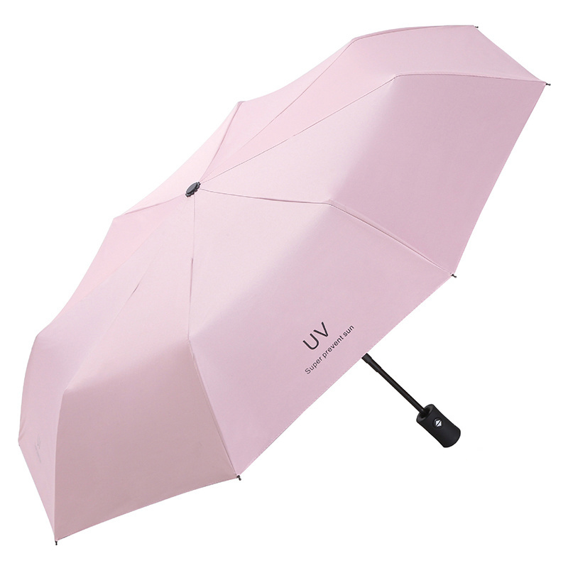 Wholesale fully automatic UV umbrellas black glue sunscreen umbrellas for women rain and sunny advertising gift umbrella