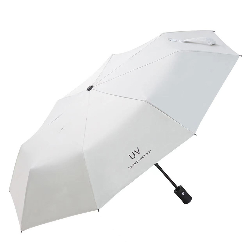 Wholesale fully automatic UV umbrellas black glue sunscreen umbrellas for women rain and sunny advertising gift umbrella