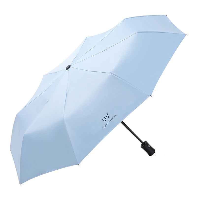 Wholesale fully automatic UV umbrellas black glue sunscreen umbrellas for women rain and sunny advertising gift umbrella