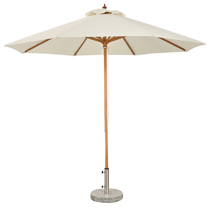 9ft Luxury Cafe Outdoor Umbrella Sunshade and Windproof Durable Parasol Umbrella for Restaurant with Logo Print