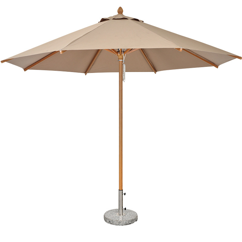 9ft Luxury Cafe Outdoor Umbrella Sunshade and Windproof Durable Parasol Umbrella for Restaurant with Logo Print