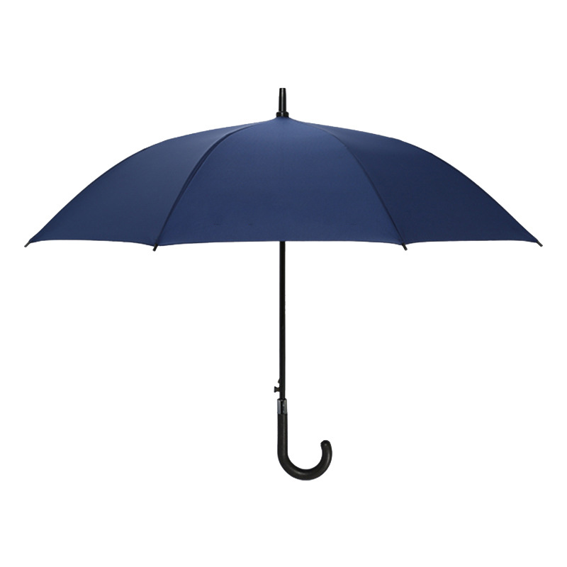 2023 Best selling promotion windproof straight umbrella big size reinforced straight handle curved hook umbrella