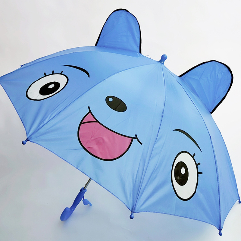 Creative Mini Children's Long Handle Cute Cartoon Umbrella 1-3 Year Old Ear Umbrella Prop Mini Dance Toy Umbrella