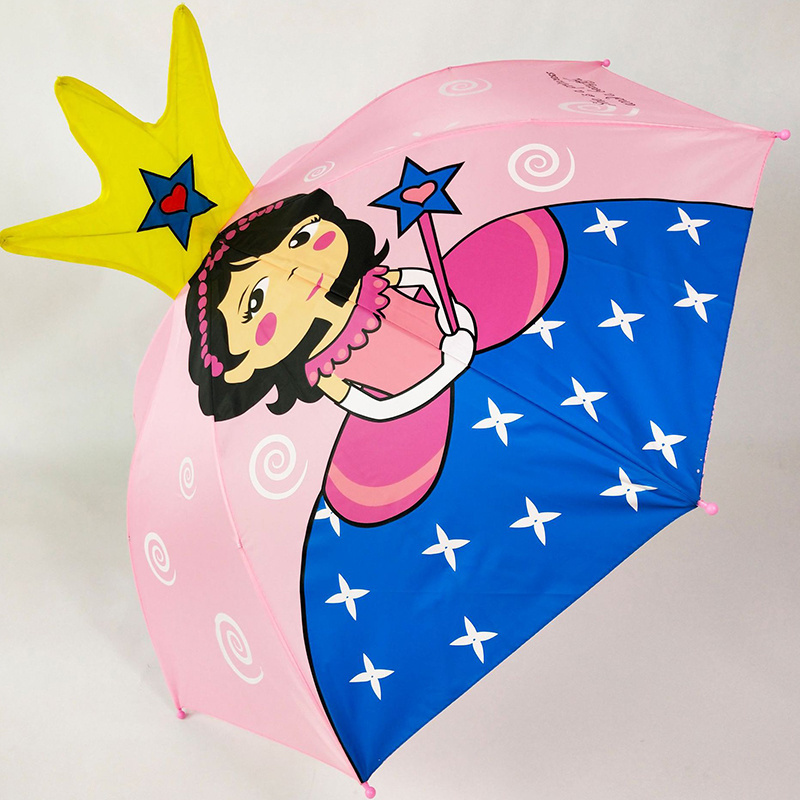 Creative Mini Children's Long Handle Cute Cartoon Umbrella 1-3 Year Old Ear Umbrella Prop Mini Dance Toy Umbrella