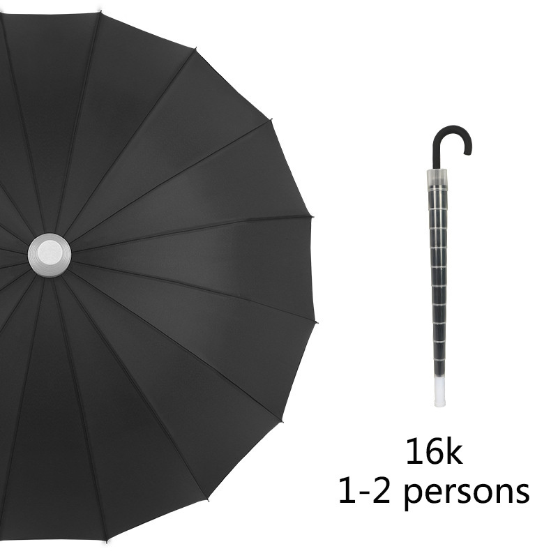 Custom logo windproof straight umbrella business advertising large size automatic open umbrella with plastic cover