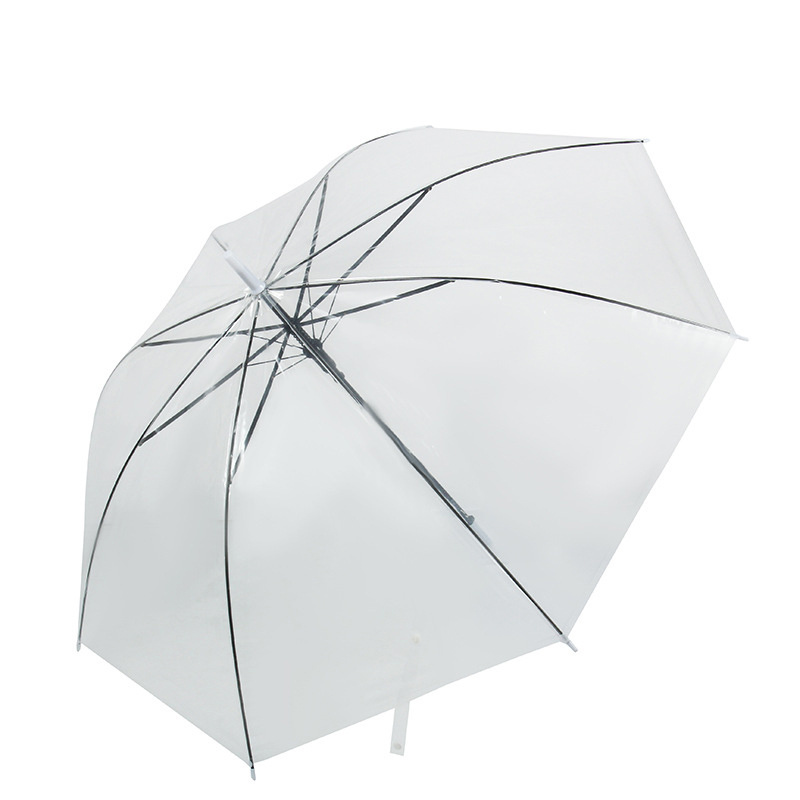 Spot transparent white colored environmental protection umbrella auto open disposable creative online stall umbrella