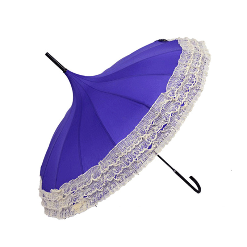 Spot wholesale 16K black lace pagoda umbrella creative photography props Korean princess palace umbrella