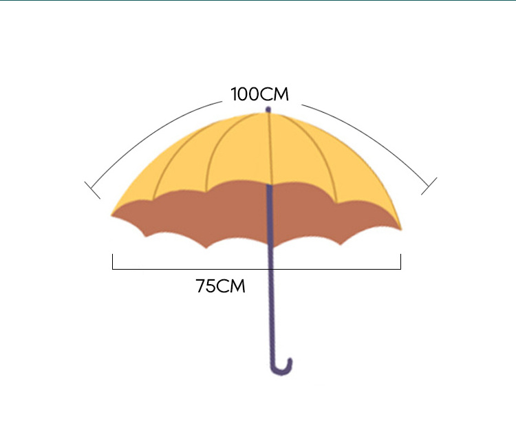 Children's Umbrella Adjustable Pattern Logo 19 inch Transparent Straight Rod Automatic POE Umbrella for Children