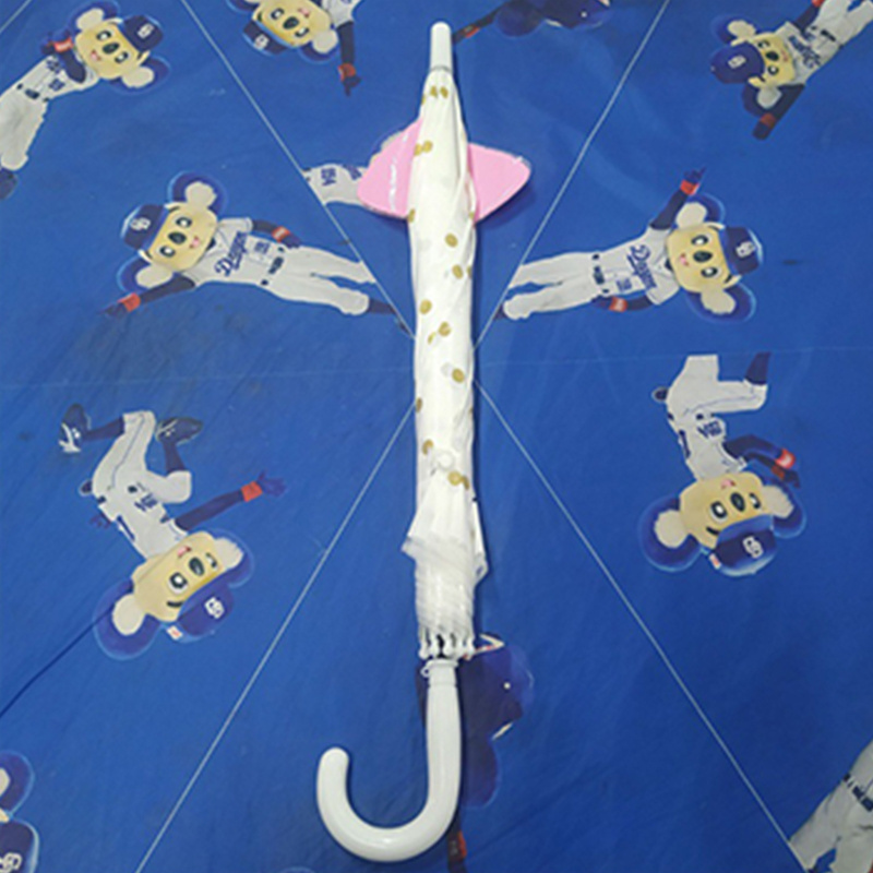 Creative trend semi-automatic straight rod long handle umbrella manufacturer wholesale children's umbrellas cute cat cartoon