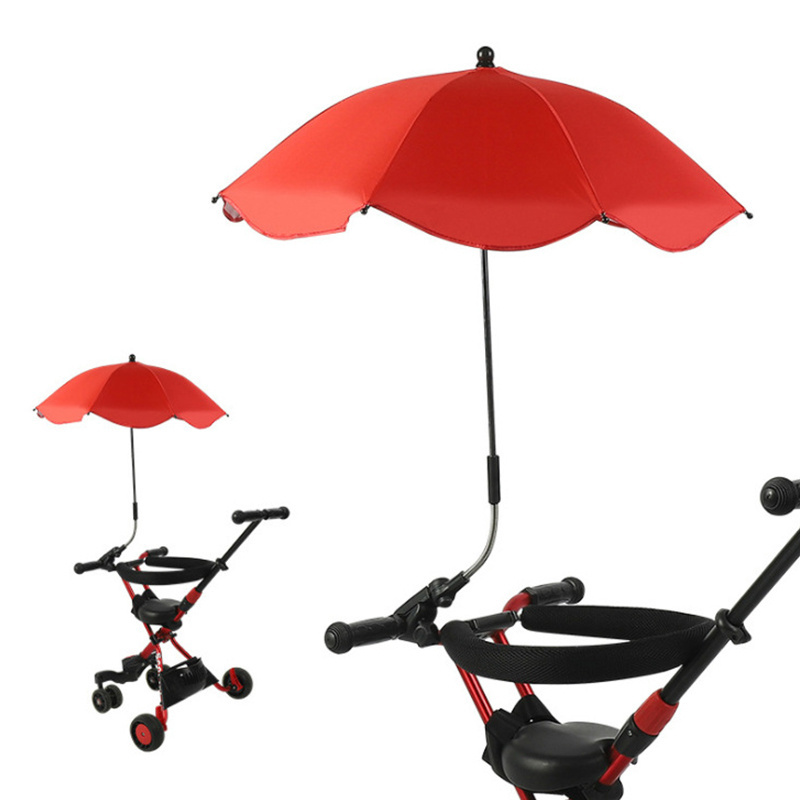 Custom Baby Stroller Umbrella Universal Children Umbrella With Clamp Adjustable UV Protection Umbrella for Kids