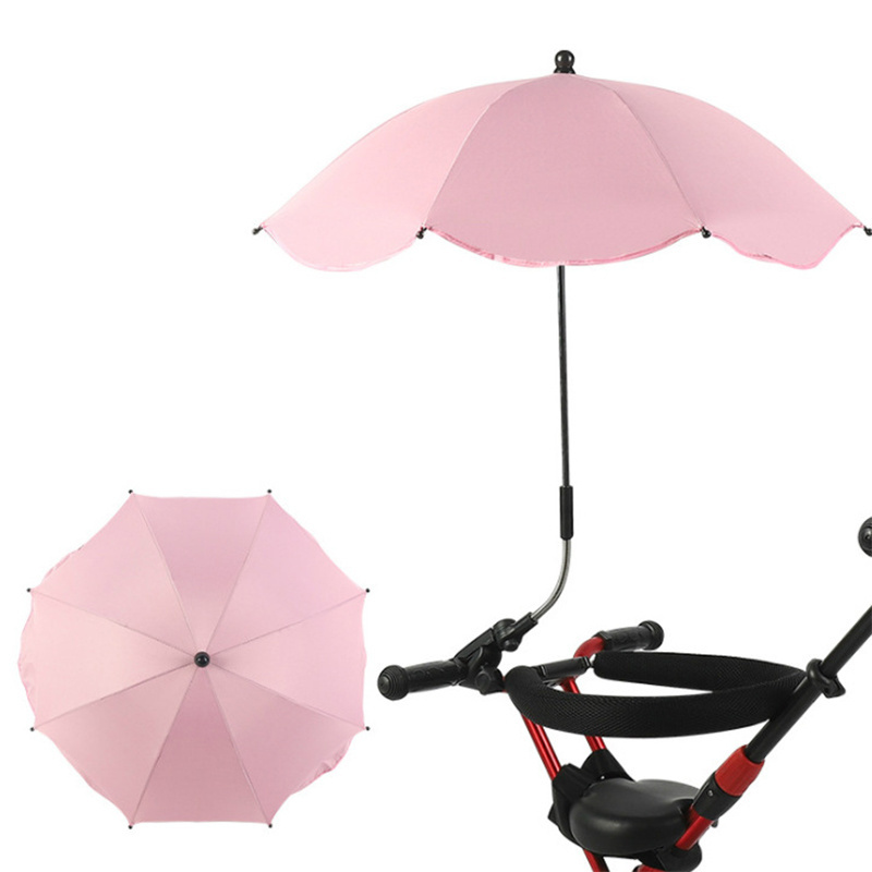 Custom Baby Stroller Umbrella Universal Children Umbrella With Clamp Adjustable UV Protection Umbrella for Kids