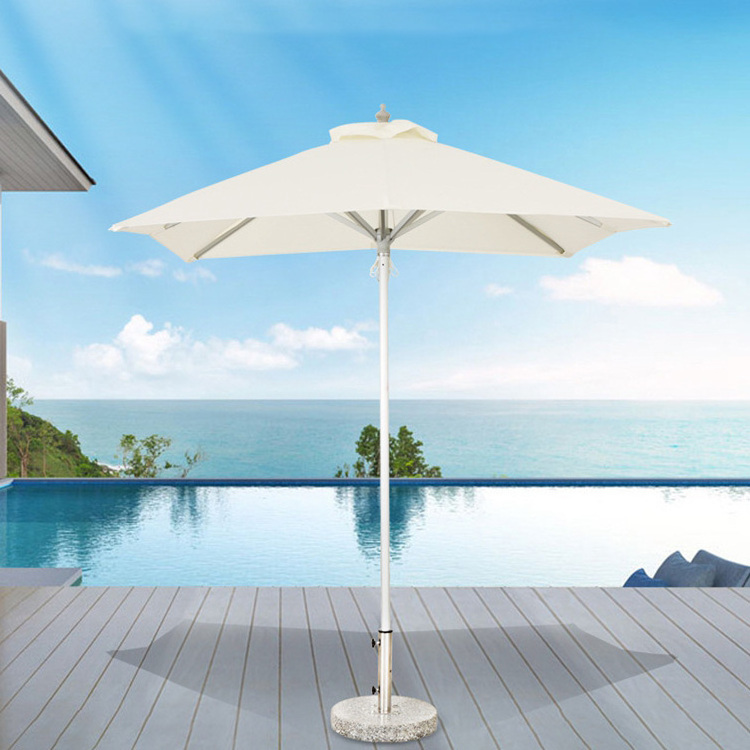 Luxury Commercial Customized Outdoor Umbrella Hotel Pool Central Pole  Umbrella Parasol Windproof Beach Sun Umbrella