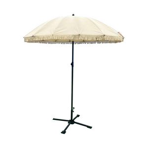 2023 custom luxury portable 16k vintage boho tassels outdoor umbrella uv protection sun shelter China garden umbrella