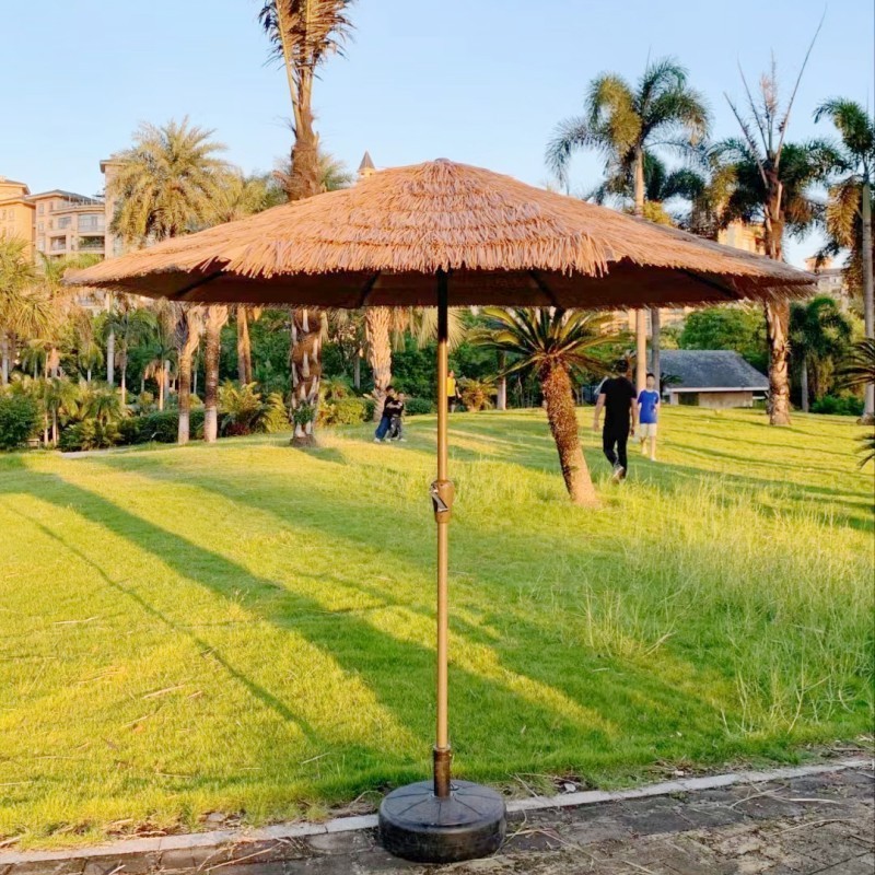 Hot Sale Sunshade Outdoor Umbrella Garden Scenic Area Terrace Big Sun Straw Roman Umbrella