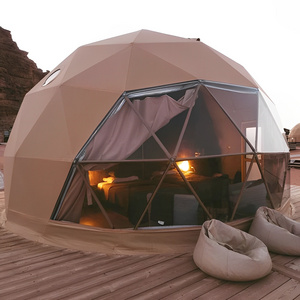 Luxury outdoor hotel starry room bubble house semi transparent spherical hotel tent camping tent