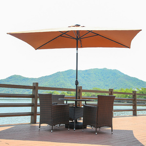 Customized Outdoor sunshade umbrellas courtyard sunscreen large patio umbrellas commercial cafes central pillar umbrellas