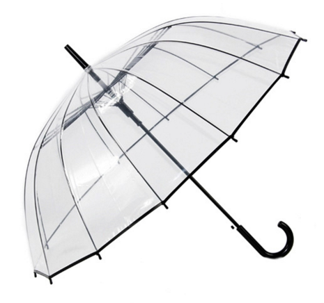 Creative design wholesale semi-auto mushroom dome shaped pvc transparent clear umbrellas