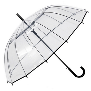 Creative design wholesale semi-auto mushroom dome shaped pvc transparent clear umbrellas