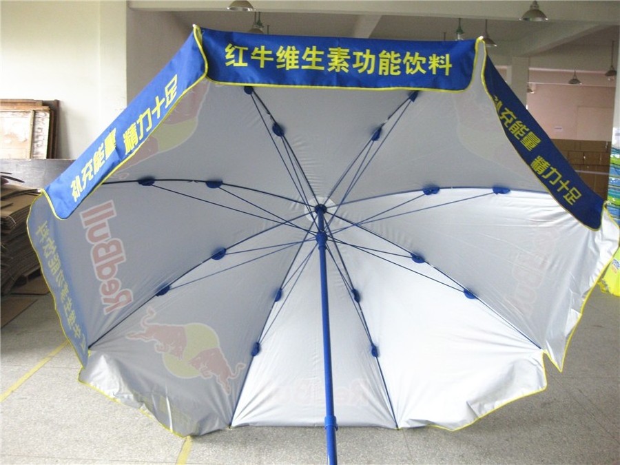 Big advertising promotional tarpaulin pvc vinyl beach umbrellas with logo prints fringe