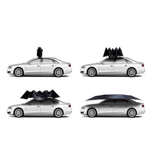 Premium quality black 4Mx2M electric remote control automatic car sunshade umbrella