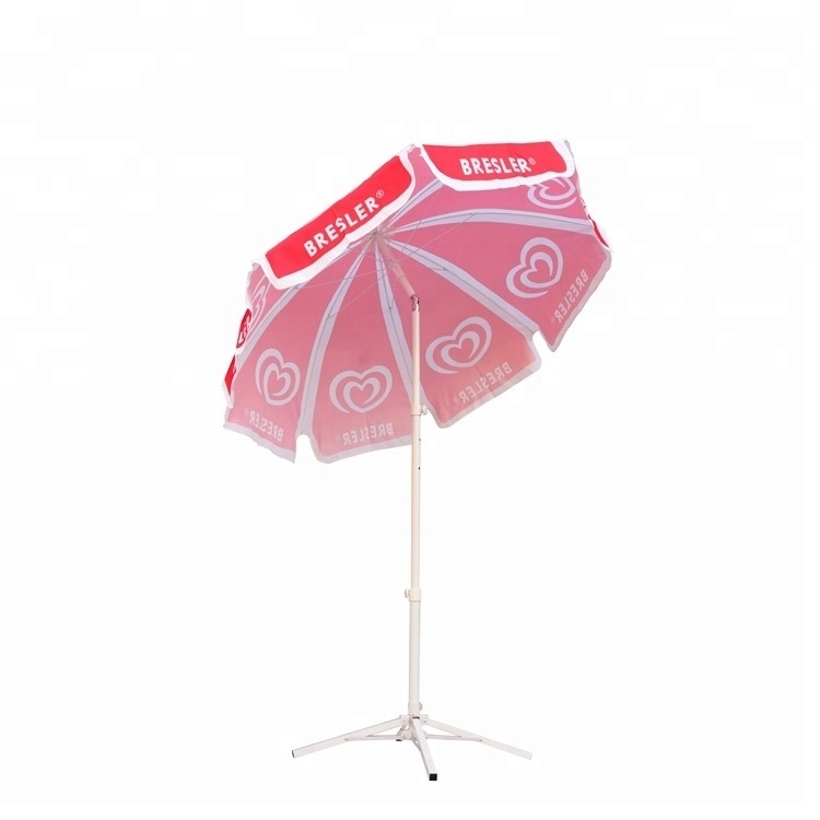 Heat transfer printing manual open close standard size beach sun umbrella parasol uv protection