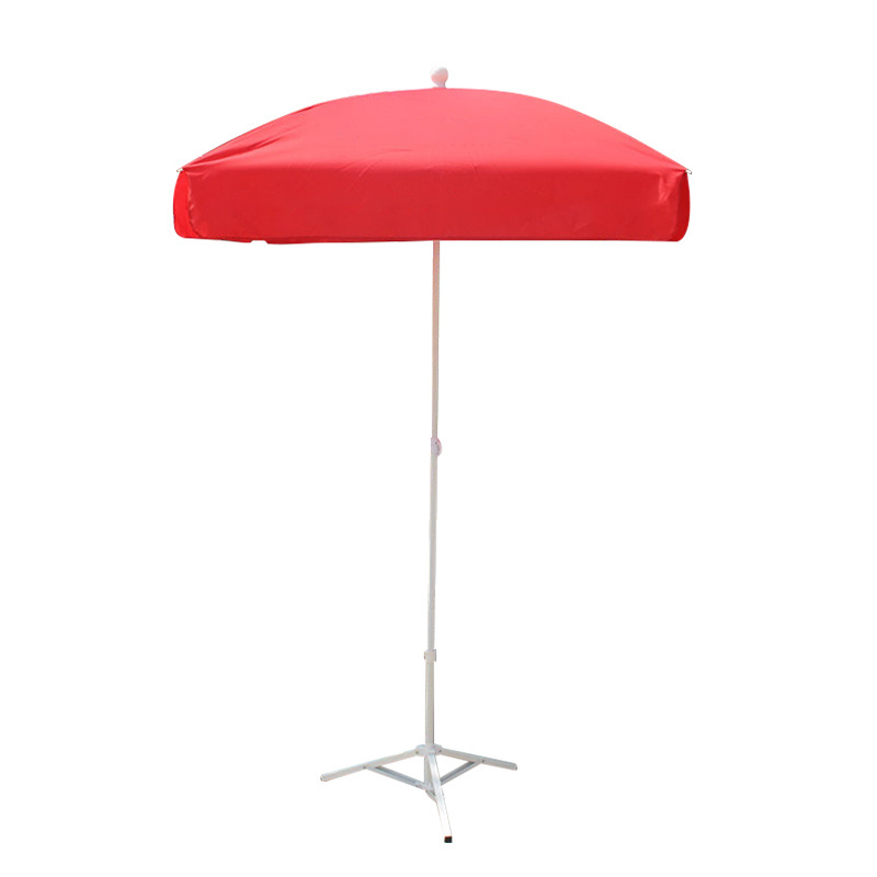 Manufacturer's direct sales of square 4-bone beach umbrellas square umbrella outdoor advertising small beach sun logo umbrella