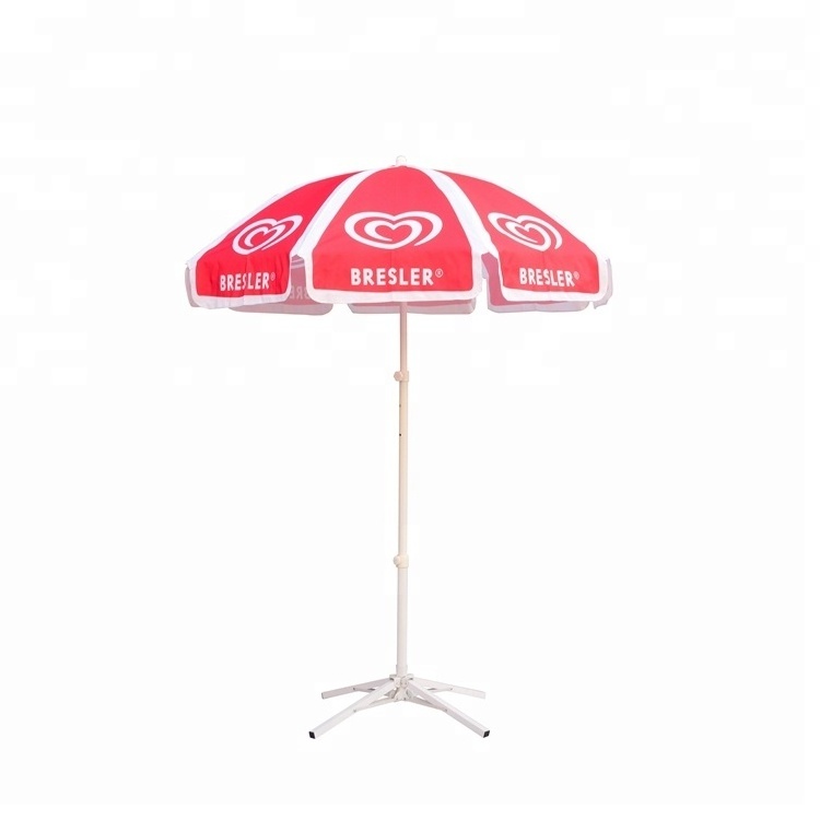 Heat transfer printing manual open close standard size beach sun umbrella parasol uv protection