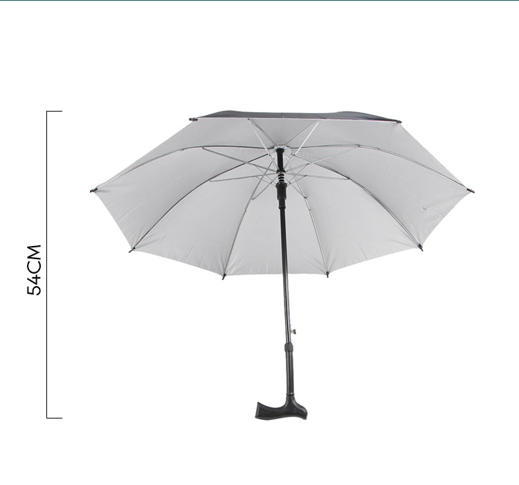 Manufacturer's direct sales of multi-functional elderly walking sunshade anti slip handle walking stick and customized umbrellas