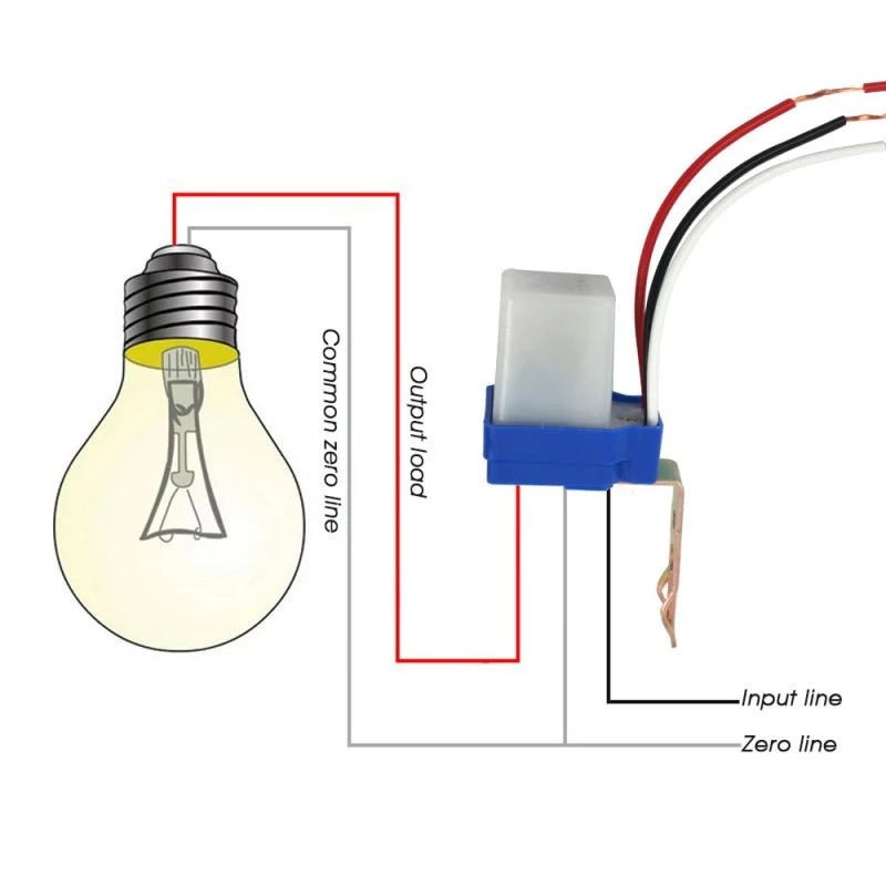 Universal Auto On Off Photocell Street Light Controller 12V 24V 220V AS-10 10A Photoswitch Sensor Switch