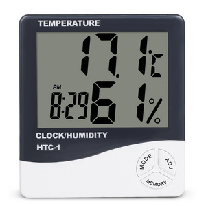 HT-C1 Digital LCD Thermometer Hygrometer Temperature Humidity Clock