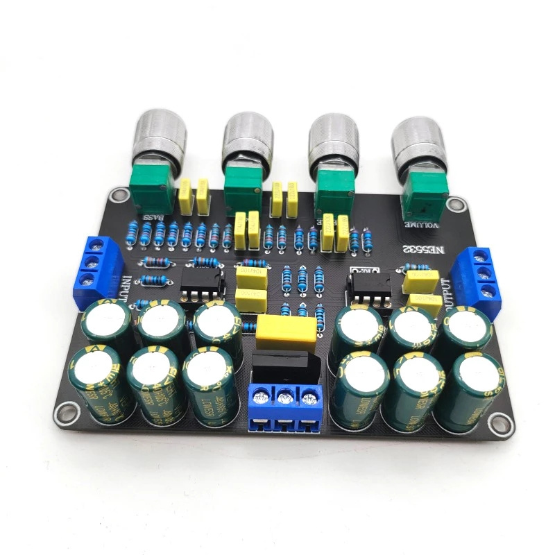 Audio HiFi Amprifier Dual NE5532 Tone Equalizer Preamp Stereo Preamplifier Board Treble Bass Tone Control Pre Amplifier