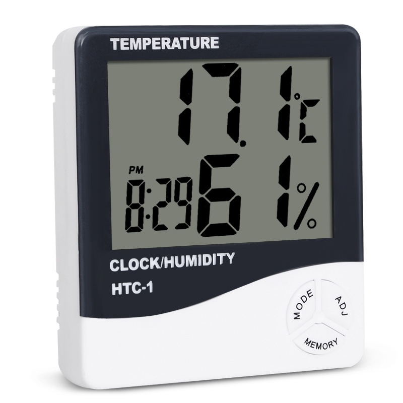 HT-C1 Digital LCD Thermometer Hygrometer Temperature Humidity Clock