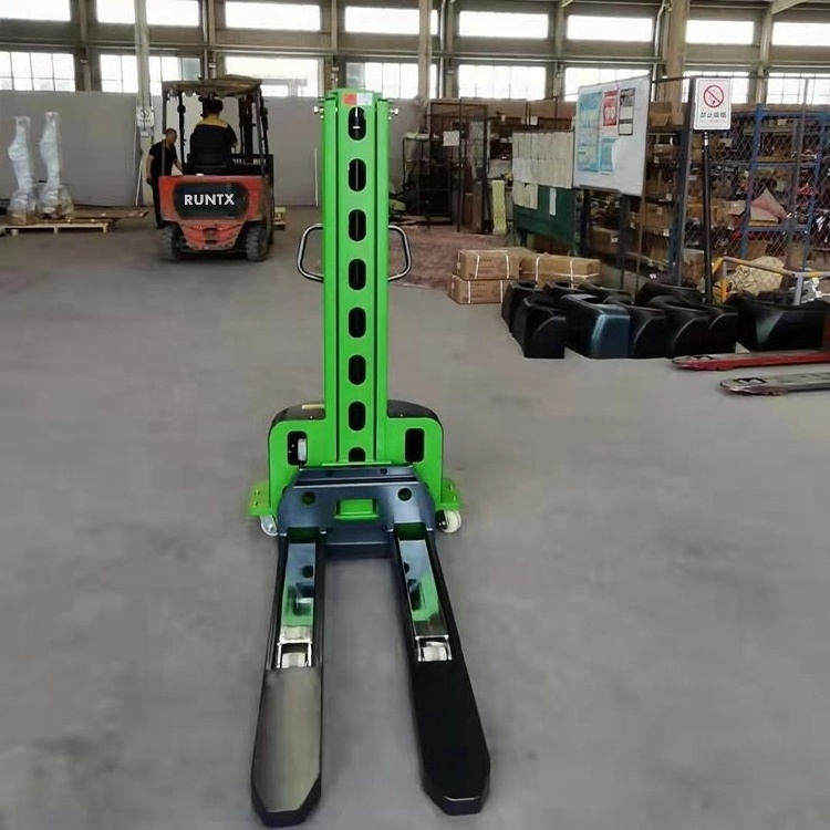 Runtx hot pallet truck 0.5 ton self lift semi electric stacker 500kg self loading stacker in stock